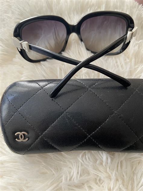 chanel glasses with bow on side|Eyewear .